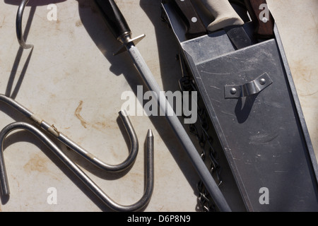 Porco di strumenti di macellazione Foto Stock