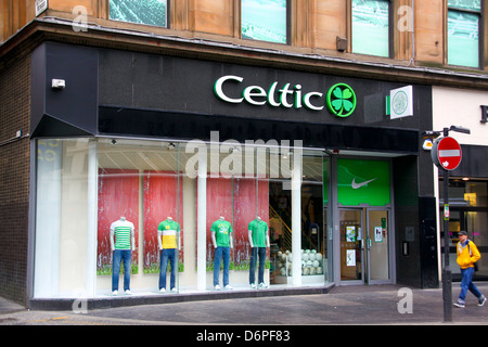 Celtic Football Club shop Argyle Street Glasgow Foto Stock