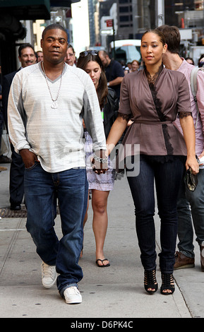 Tracy Morgan e Megan Wollover 'Late Show con David Letterman' alla Ed Sullivan Theater - Arrivi New York City, Stati Uniti d'America - Foto Stock