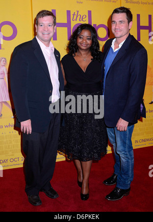 John Hennessey Nyland, Octavia Spencer, Tate Taylor Premiere irlandese di "L'aiuto" al Savoy Dublin, Irlanda - 10.10.11 Foto Stock