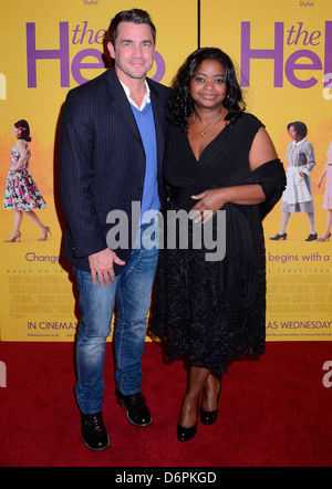 Tate Taylor, Octavia Spencer Premiere irlandese di "L'aiuto" al Savoy Dublin, Irlanda - 10.10.11 Foto Stock