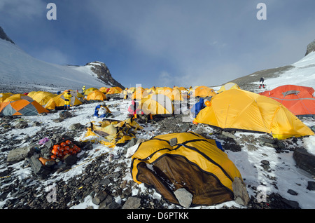 Everest sud col (8000m), Solu Khumbu Everest Regione, Parco Nazionale di Sagarmatha, Himalaya, Nepal, Asia Foto Stock