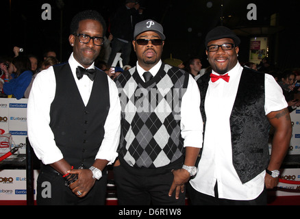 Wanya Morris, Nathan Morris e Shawn Stockman di Boyz II Men MOBO Awards 2011 - arrivi a Glasgow, Scozia - 05.10.11 Foto Stock