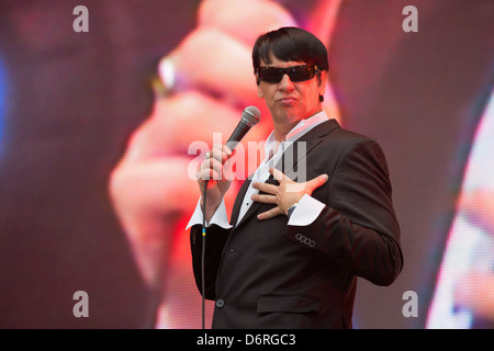 Poznan, Polonia, paroliere e cantante Maciej Malenczuk Foto Stock