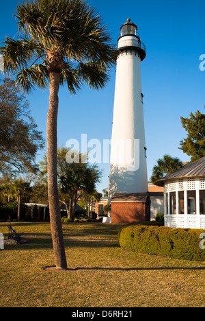 Il faro di San Simone's Island, Georgia Foto Stock