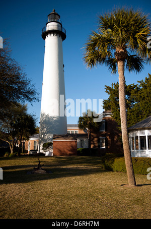 Il faro di Saint Simon's Island, Georgia Foto Stock