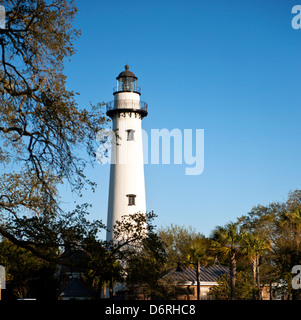 Il faro di Saint Simon's Island, Georgia Foto Stock