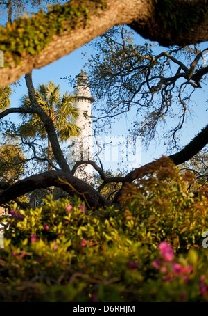 Il faro di Saint Simon's Island, Georgia Foto Stock