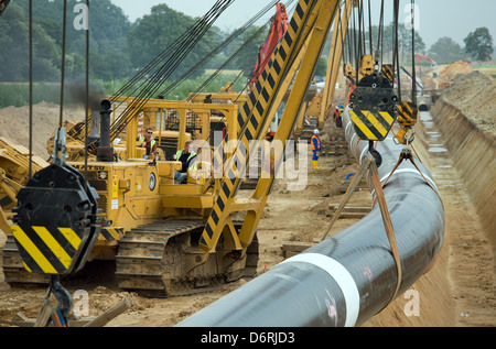 Hamersen, la Germania, la costruzione del gasdotto Nordeuropeo (NEL) Foto Stock