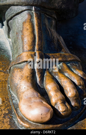 Statua di Marko Marnli da Ivan Mestrovic, Split, Croazia, Europa Foto Stock