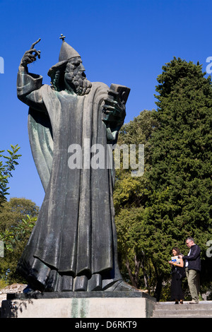 Statua di Marko Marnli da Ivan Mestrovic, Split, Croazia, Europa Foto Stock