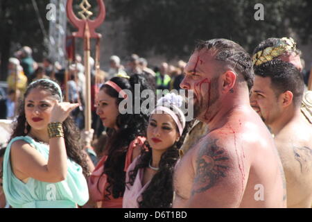 21 Aprile 2013 - 2766 Compleanno - nascita di Roma le celebrazioni al Circo Massimo, ROMA, Italia Foto Stock