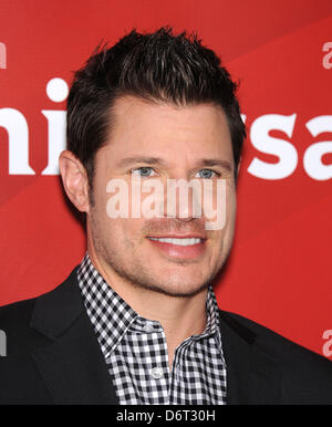 Pasadena, California, Stati Uniti d'America. Il 22 aprile, 2013. Nick Lachey arriva per la NBC Universal Estate Premere Giorno 2013 presso la struttura The Langham Huntington Hotel & Spa. (Immagine di credito: credito: Lisa O'Connor/ZUMAPRESS.com/Alamy Live News) Foto Stock