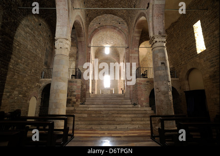 Italia, Umbria, Bevagna, chiesa di San Silvestro Foto Stock