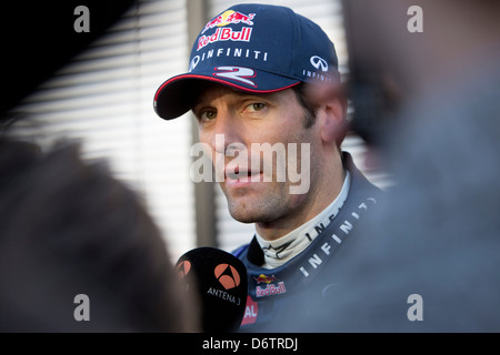 Mark Webber intervista. Foto Stock