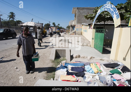 Street Market, Croix des mazzi Haiti, dei Caraibi Foto Stock