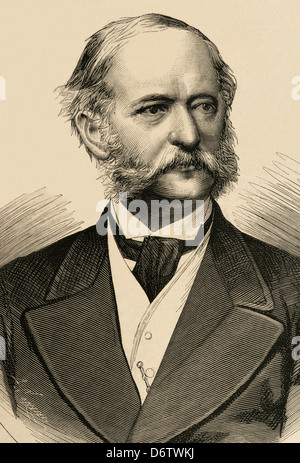 Il barone Heinrich Karl von Haymerle (1828-1881). Statista austriaco. 'L'Spagnolo e illustrazione americana", 1879. Foto Stock