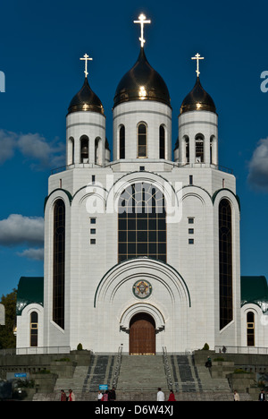 Chiesa russo-ortodossa Cattedrale di Cristo Salvatore, Kaliningrad, Russia Foto Stock