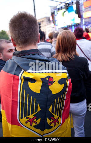 Berlino, Germania, i visitatori del ventilatore miglia di calcio Euro 2012 Foto Stock