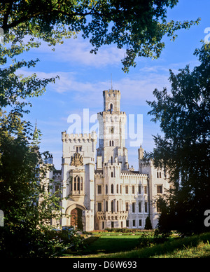 8431. Il Castello di Hluboka, Boemia del Sud, Repubblica Ceca, Europa Foto Stock