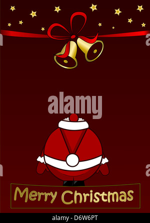 Buon Natale - molto carino breve stout Babbo Natale Foto Stock