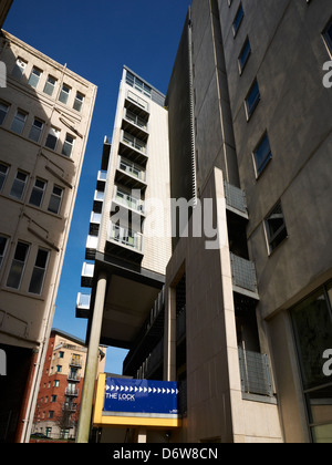 Dettaglio l'edificio Lock nel Manchester UKlock edificio Foto Stock