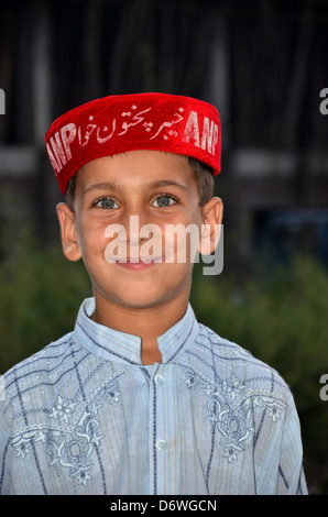 Pathan ragazzo in politica dei rally Pakistan Foto Stock