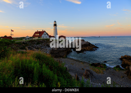 Portland Head Lighthouse. Foto Stock