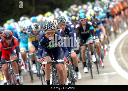 Liegi, Belgio. Xxi Aprile, 2013. Liege Bastogne Liege Classic. Pablo LASTRAS durante la gara. Foto Stock