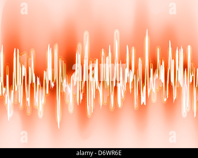 Le onde sonore oscillante luce incandescenza. EPS 8 Foto Stock