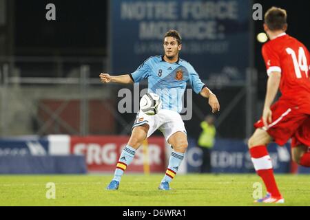 Koke (ESP), 6 settembre 2012 - Calcio : UEFA Under campionato turno di qualificazione match tra U21 Svizzera e Spagna, a Tourbillon Stadium, Sion, Svizzera, 6 settembre 2012. (Foto di AFLO) Foto Stock