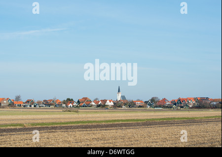 Piccolo villaggio Den Hoorn sul wadden olandese isola di Texel Foto Stock