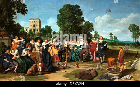 La Fete Champetre 1627 Dirck Hals 1591-1656 olandese Paesi Bassi Foto Stock