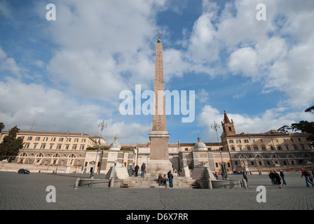 Roma, Italia. Piazza del Popolo nel Tridente distretto della città. 2013. Foto Stock