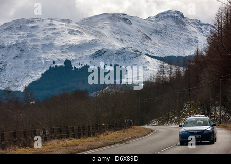 Una vista verso il ben più, Tyndrum, Stirling, Scozia, Regno Unito, Europa. Foto Stock