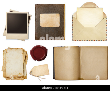 Vintage o retrò set isolato Foto Stock