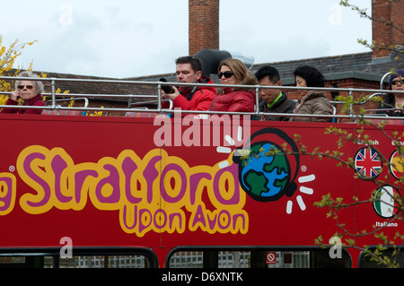 Open top bus, Stratford-upon-Avon, Regno Unito Foto Stock