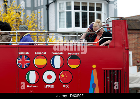 Open top bus, Stratford-upon-Avon, Regno Unito Foto Stock