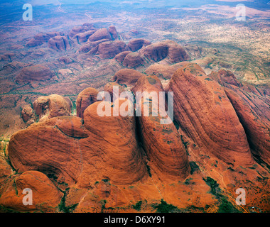 Australia, Territorio del Nord, Uluru-KataTjuta National Park, vista aerea di l'Olgas (Kata Tjuta) Foto Stock