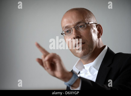 Berlino, Germania, direttore della BCE Joerg Asmussen, DOCUP, in un'intervista Foto Stock