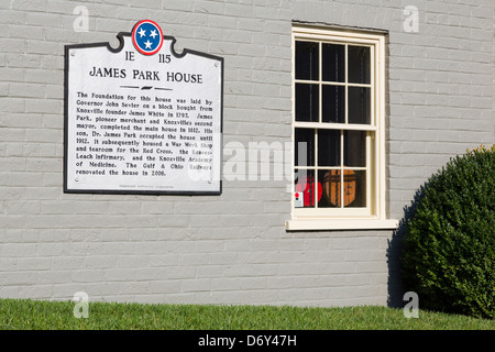 Historic James Park House,Knoxville, Tennessee, Stati Uniti d'America Foto Stock