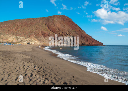 Playa de la Tejita spiaggia vicino a El Medano città isola di Tenerife Canarie Spagna Europa Foto Stock