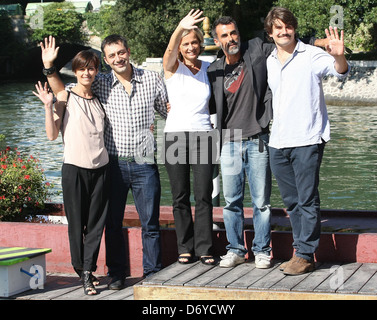 Claudia Pandolfi, Filippo Timi, Cristina Comencini, Thomas Trabacchi e Denis Fasolo sessantottesima Mostra del Cinema di Venezia - Giorno 7 - Foto Stock