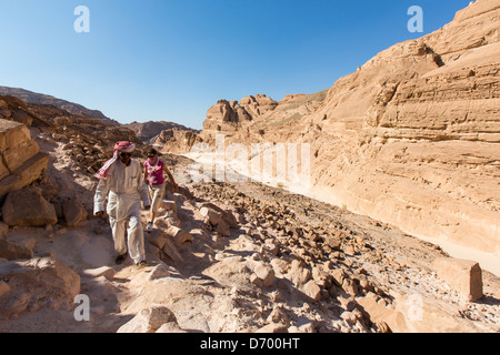 Vacanza familiare destinazione: Dahab, nei pressi del Mar Rosso in Egitto (Sinai) Foto Stock
