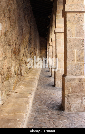 Colonnato in Dalt Vila di Ibiza, Spagna Foto Stock