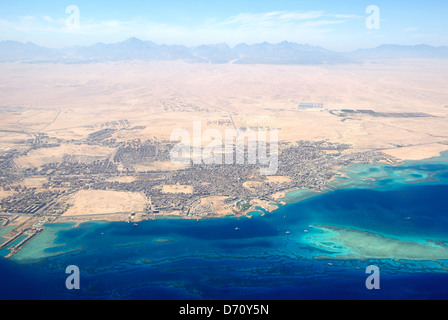 Aerophotography Hurghada, Mar Rosso, Egitto, Africa Foto Stock