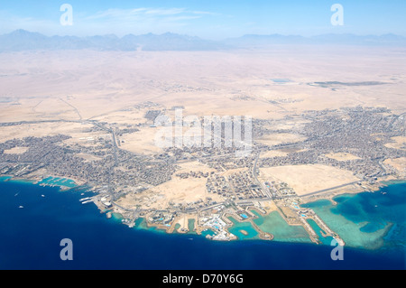 Aerophotography Hurghada, Mar Rosso, Egitto, Africa Foto Stock