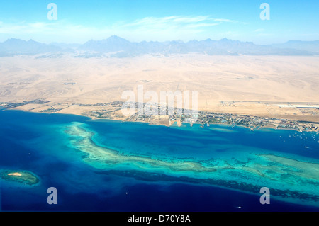 Aerophotography Hurghada, Mar Rosso, Egitto, Africa Foto Stock