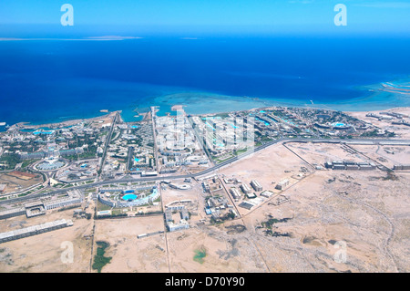 Aerophotography Hurghada, Mar Rosso, Egitto, Africa Foto Stock