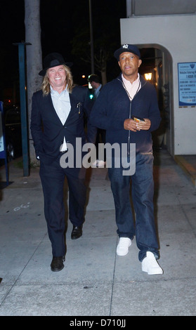 Val Kilmer e Russell Simmons celebrità frequentare il Urs Fischer: Letti & problema mostra di pittura presso la Gagosian Gallery Foto Stock